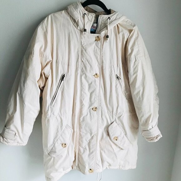 Pacific Trail Cream Hooded Down Jacket Size S - Picture 2 of 11